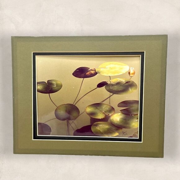 Waterlilies Lili Pad  Photograph Artist Signed Double Mat - Picture 4 of 9